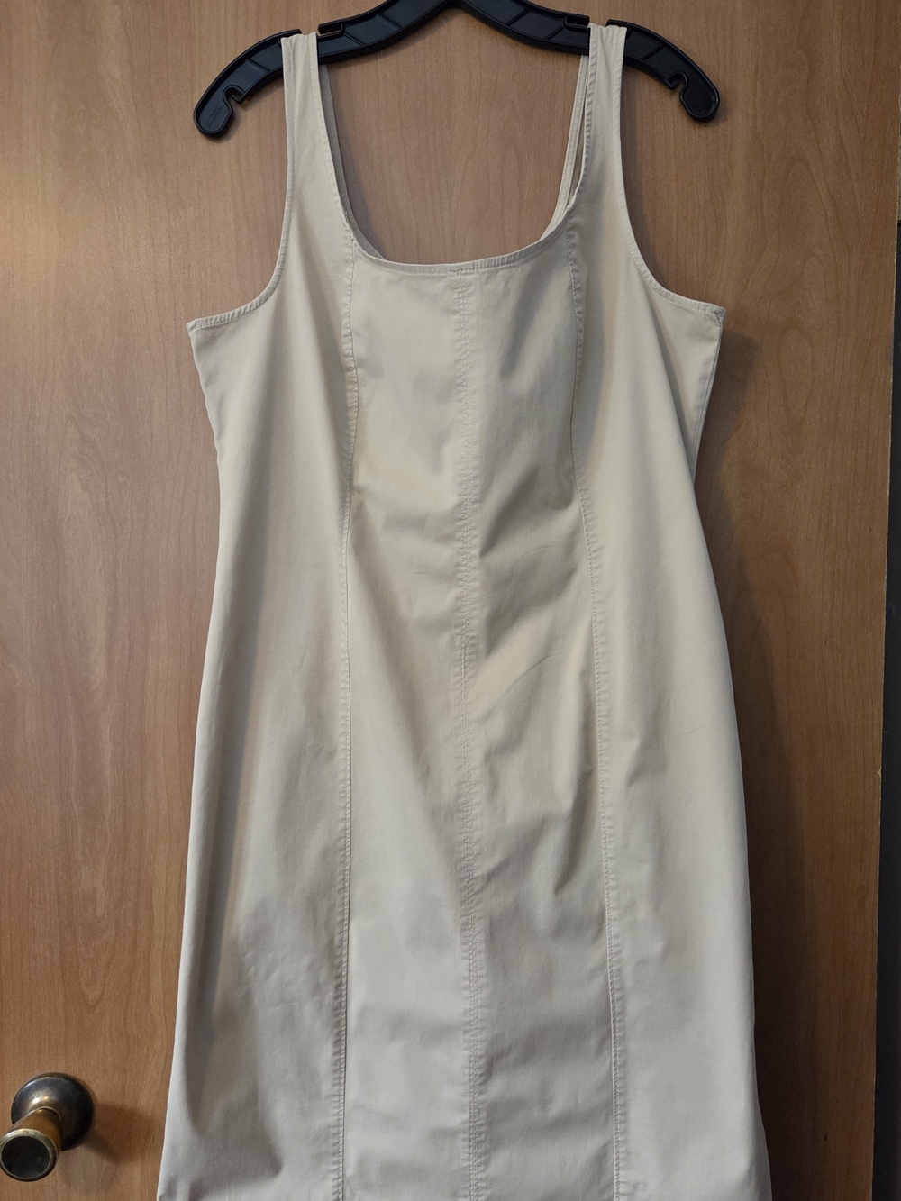 J. CREW Beige Scoop Neck Mini Dress Size 10 Summer Cool Comfy